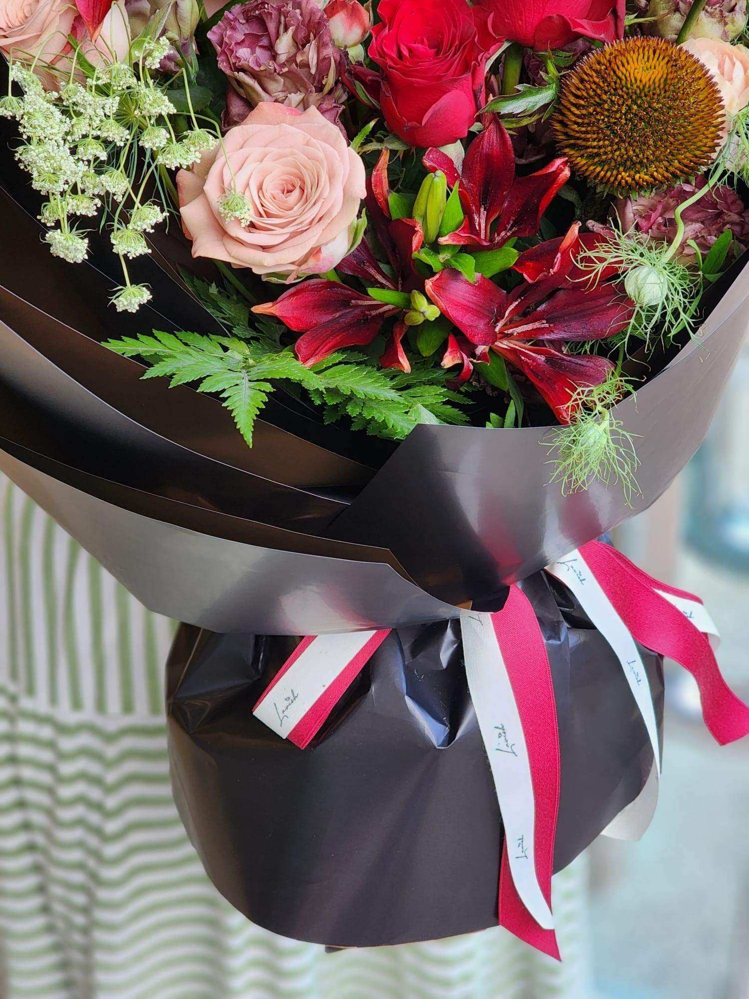 Ruby Beryl - Red Lilies Bouquet - Lavish Florist