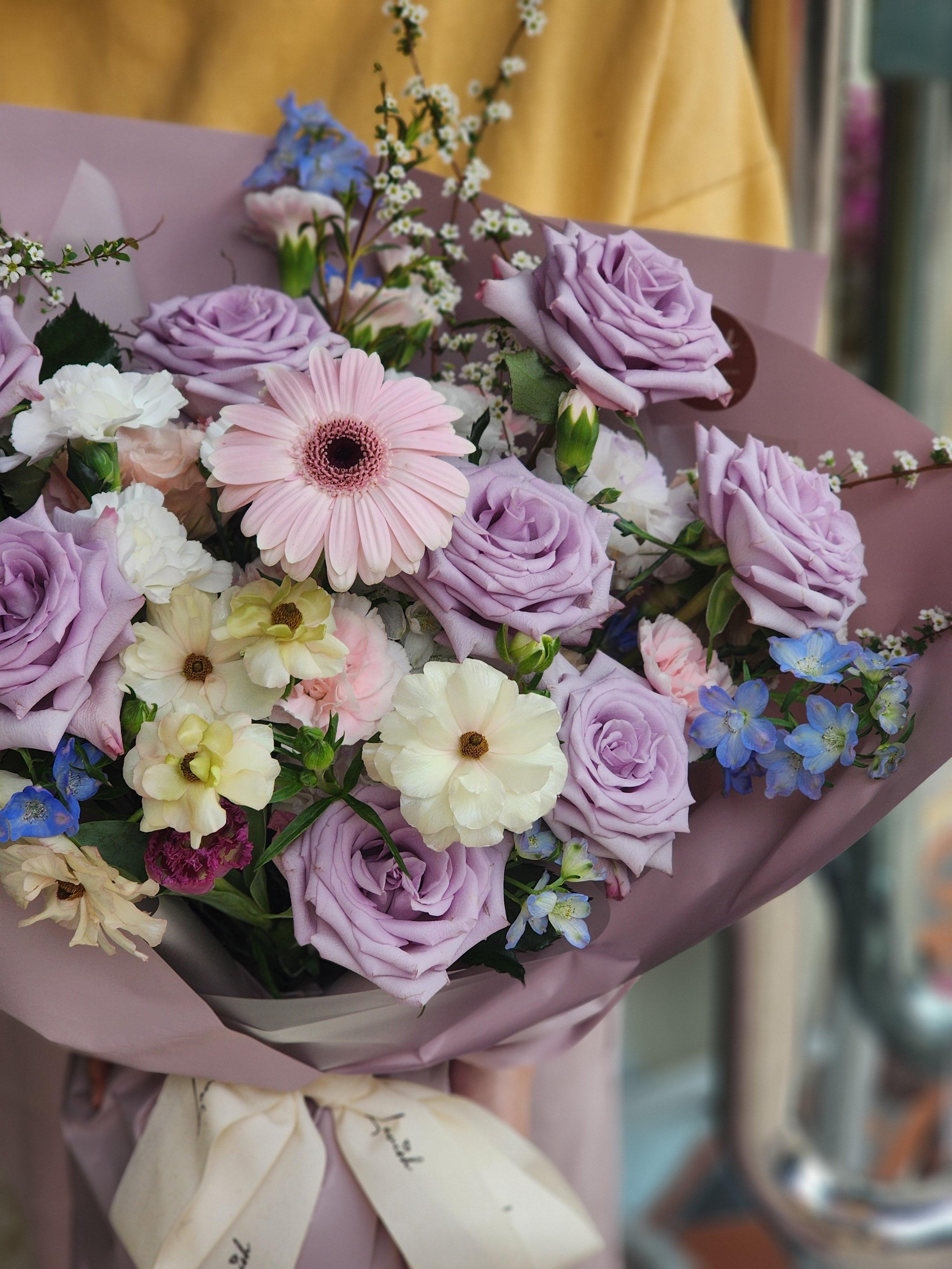 Lavender - Purple Rose Bouquet