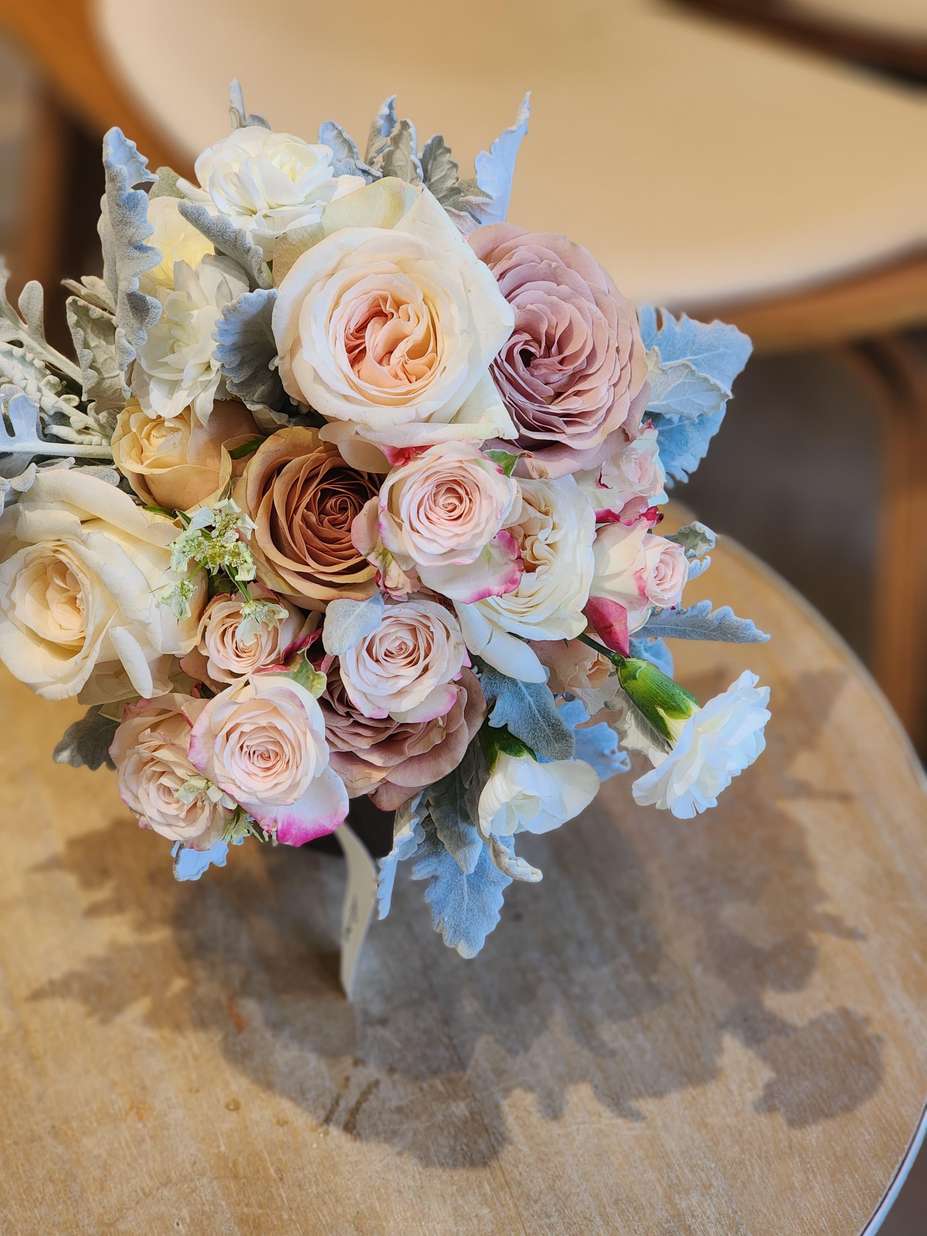 Frappe - Cappuccino Rose Bridal Bouquet