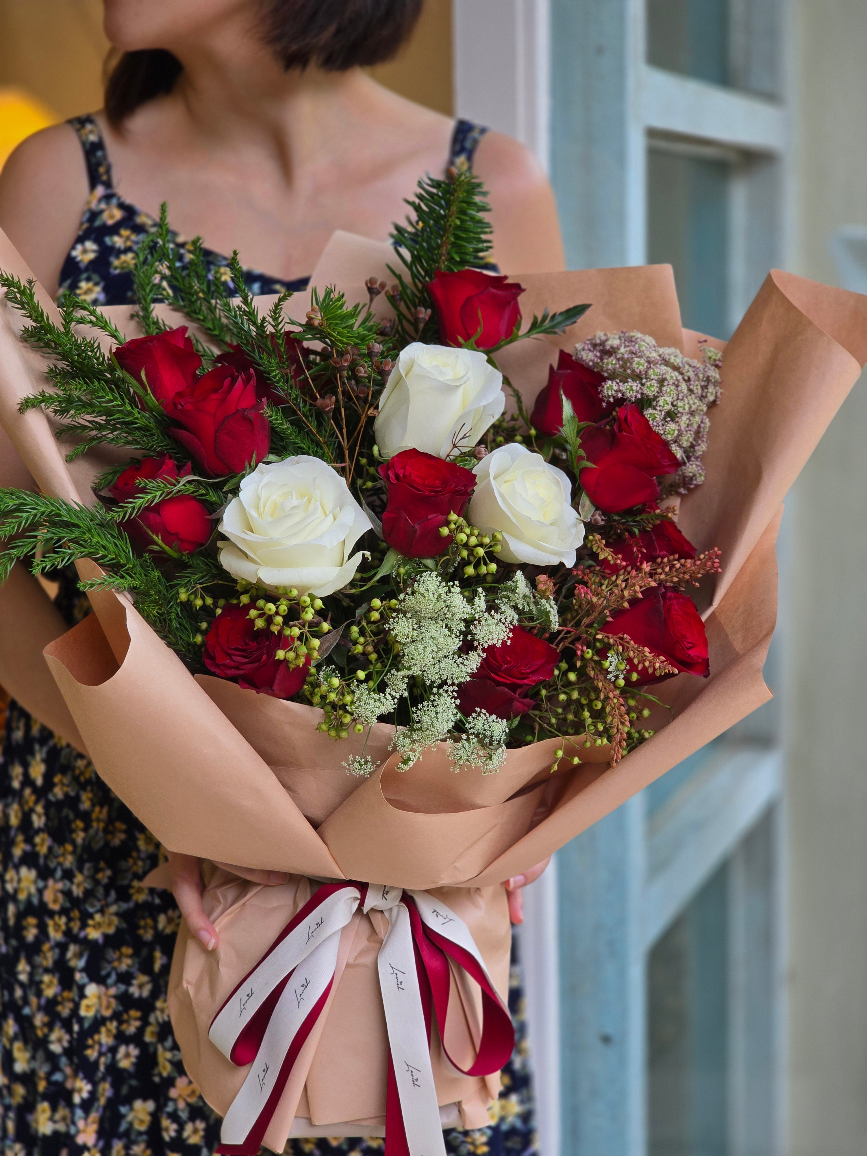 Lavish Classic - Red Rose Bouquet