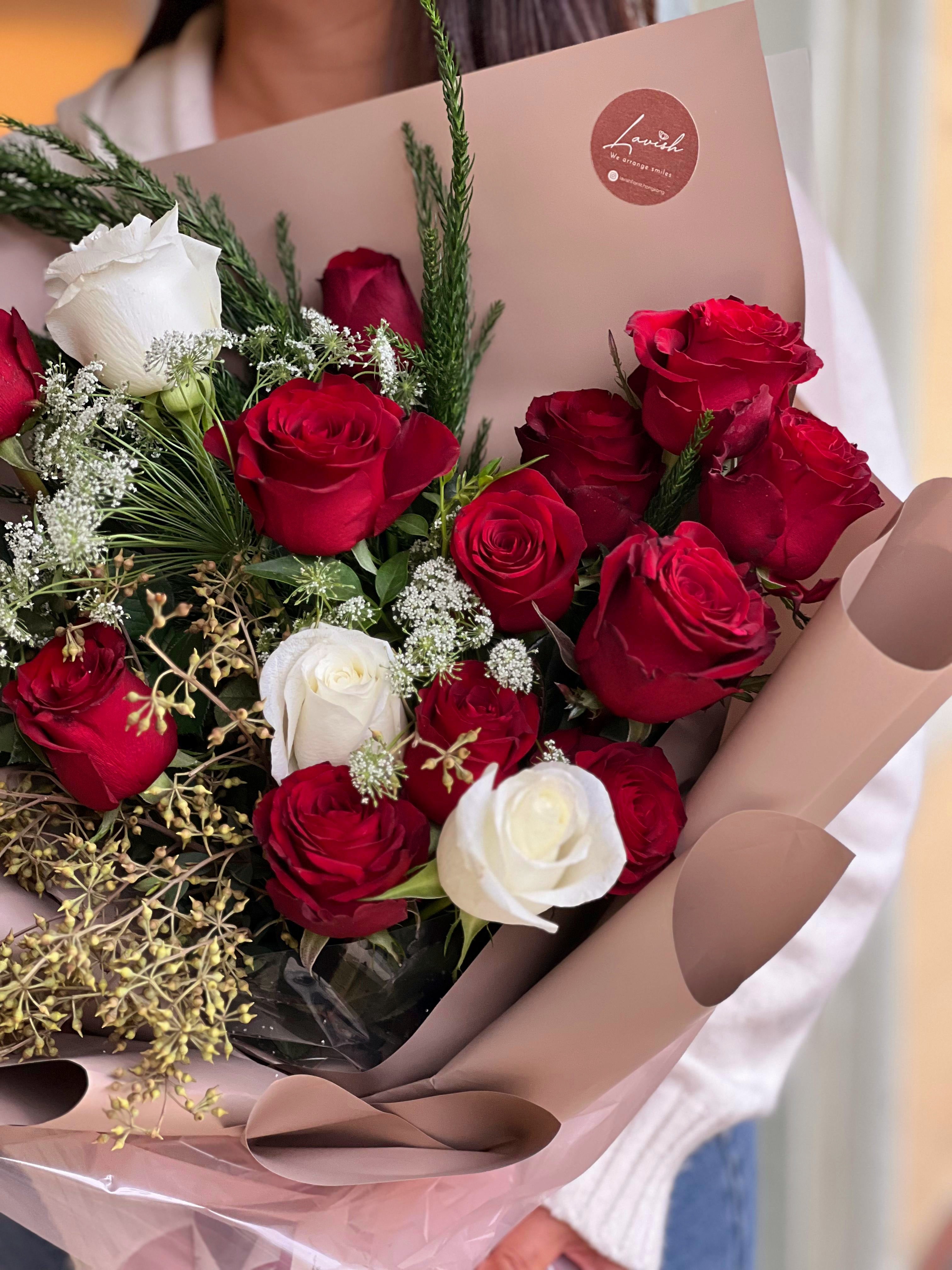 Lavish Classic - Red Rose Bouquet