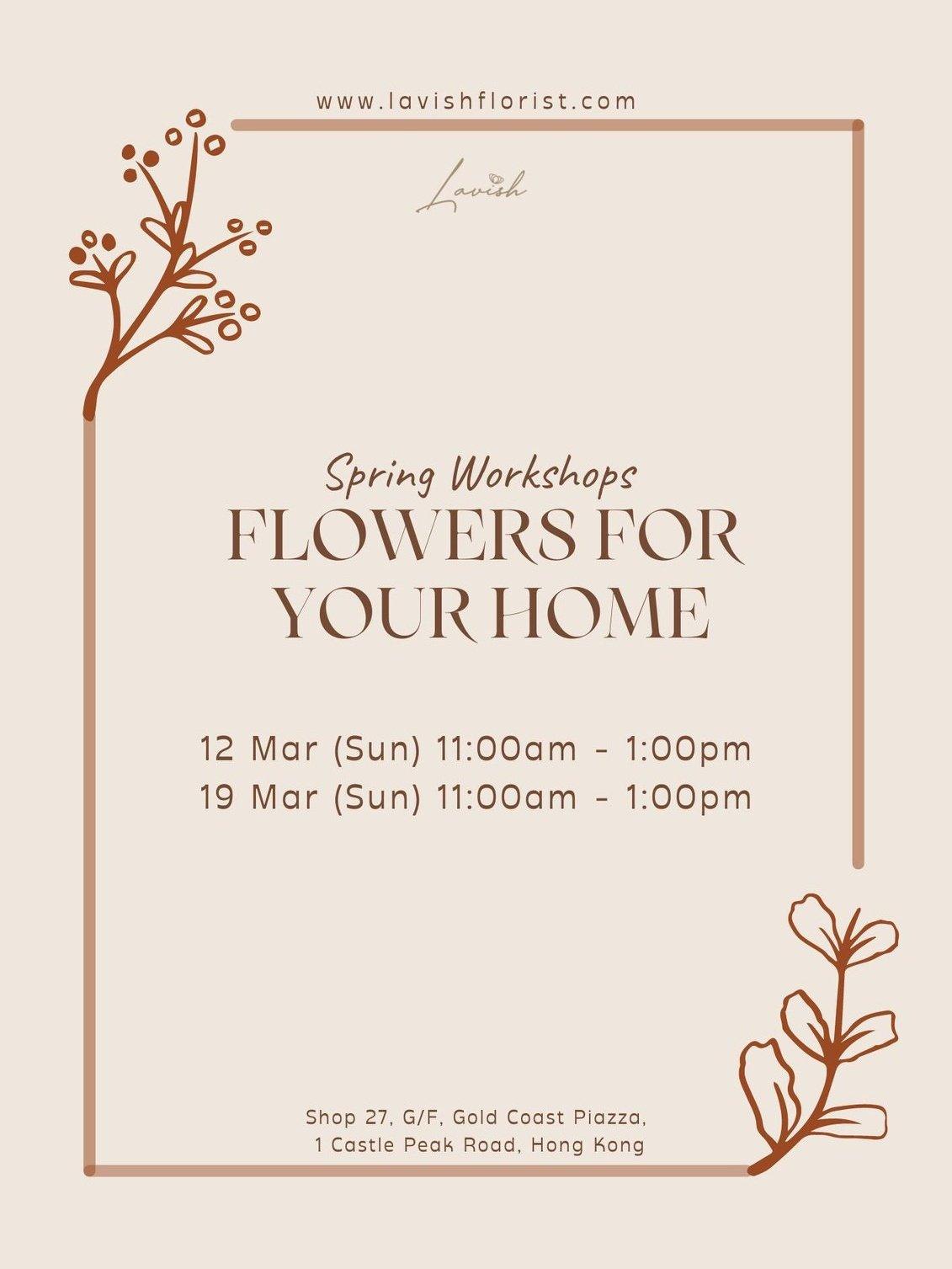 Spring Workshop 2023 - Flowers For Your Home