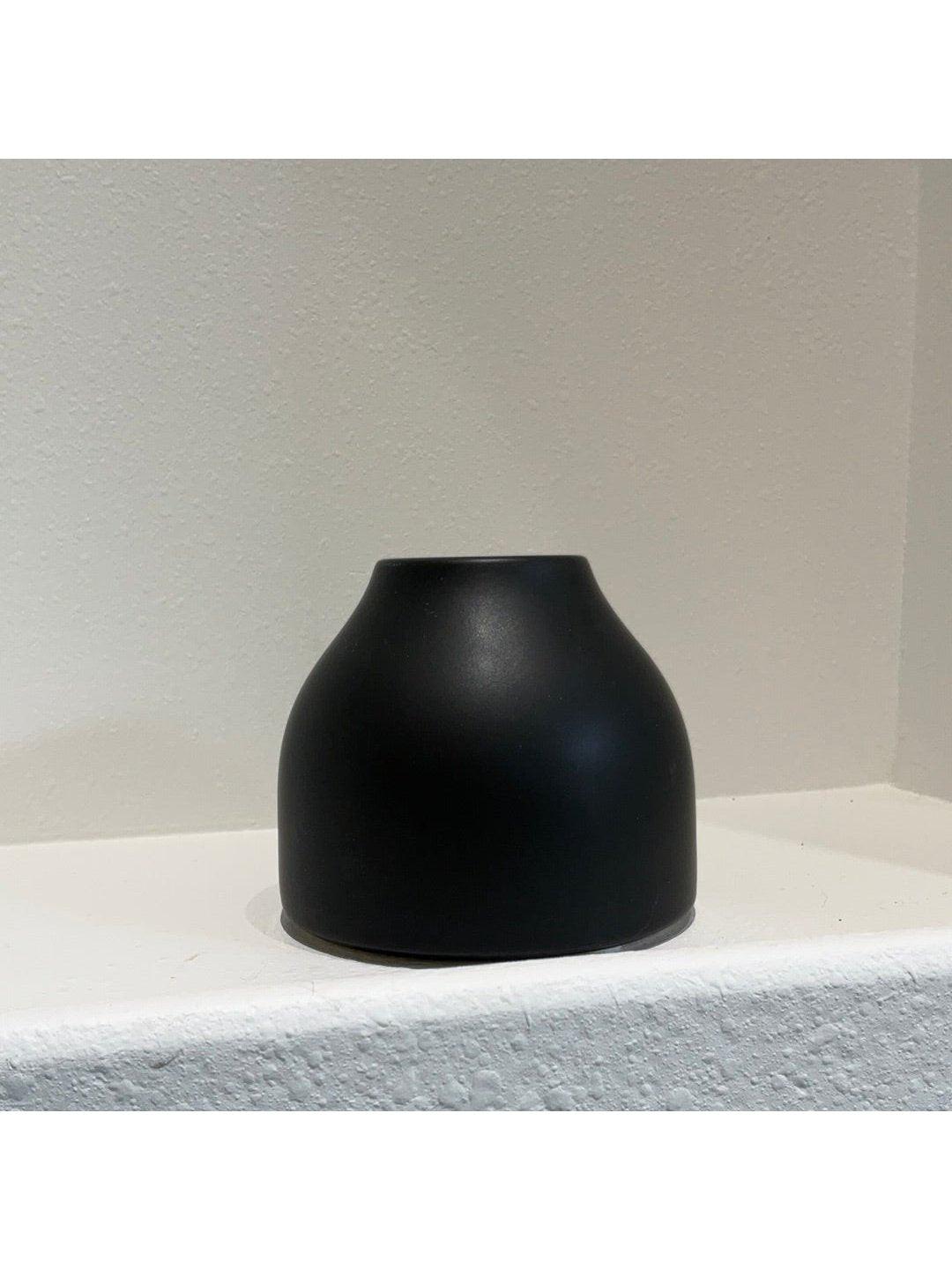 Vase - Matt Black Minimalist Vase